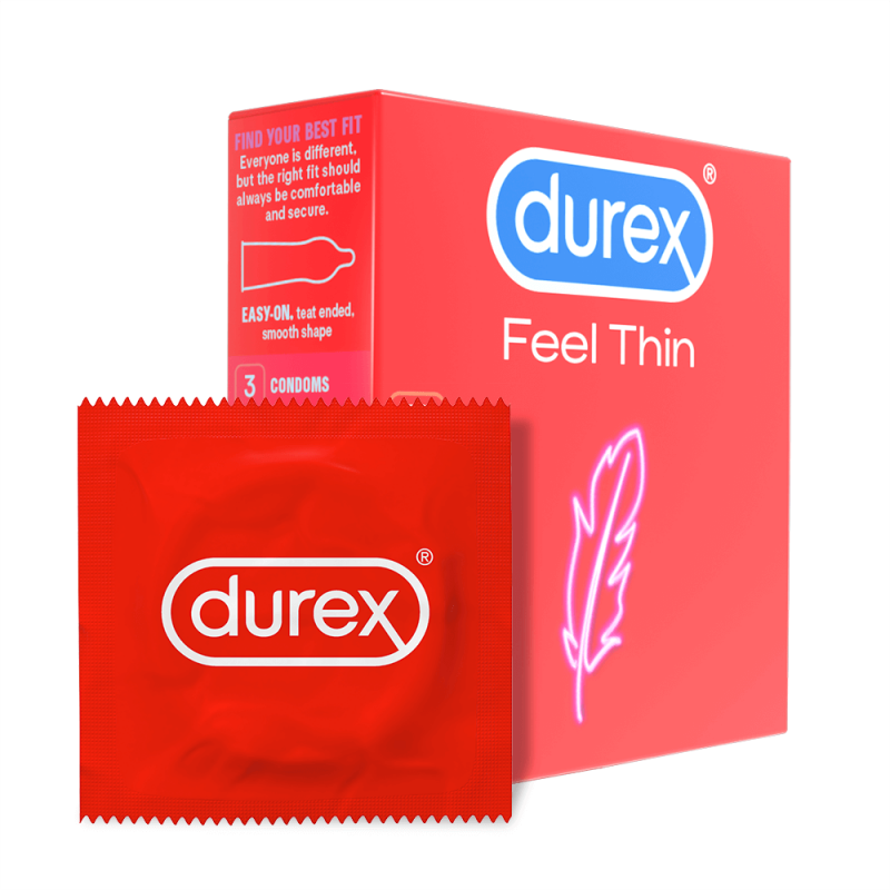 Durex Feel Thin - élethű érzés óvszer (3 db) 49475 termék bemutató kép