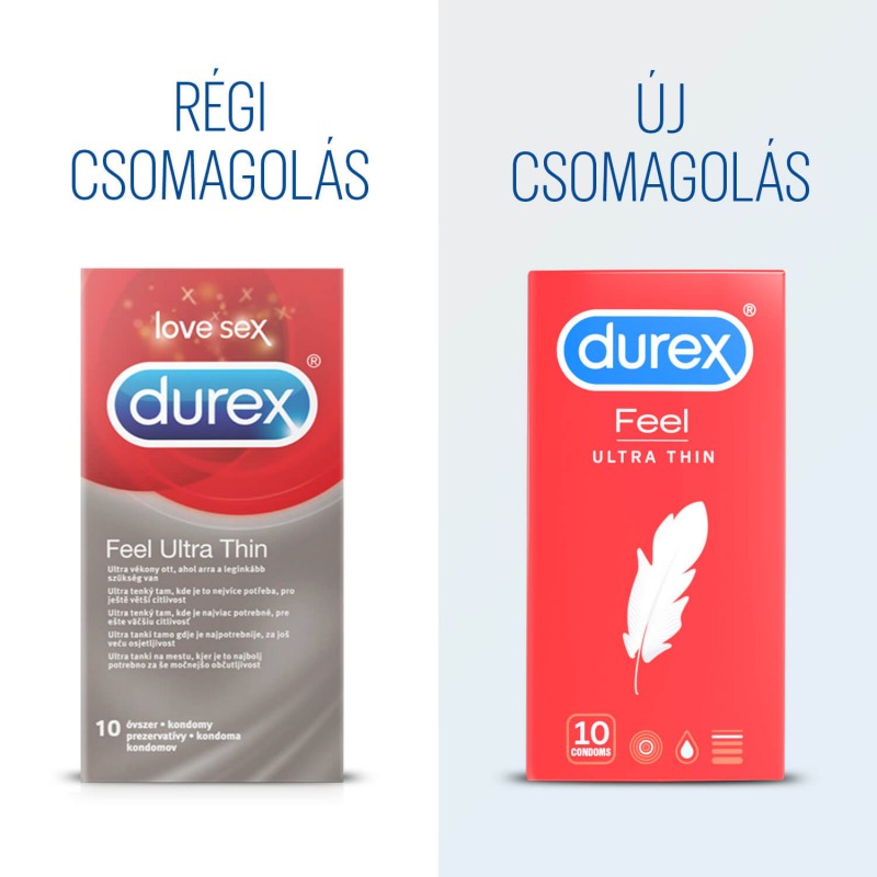 Durex Feel Ultra Thin - ultra élethű óvszer (10db) 49488 termék bemutató kép