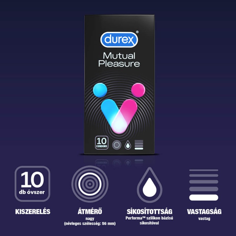 Durex Mutual Pleasure - késleltető óvszer (10db) 63971 termék bemutató kép