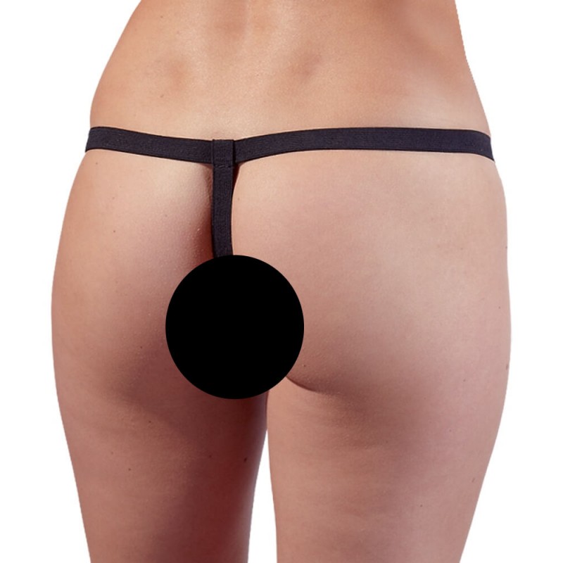 Fetish - szegecses, láncos tanga - fekete (S-L) 64848 termék bemutató kép