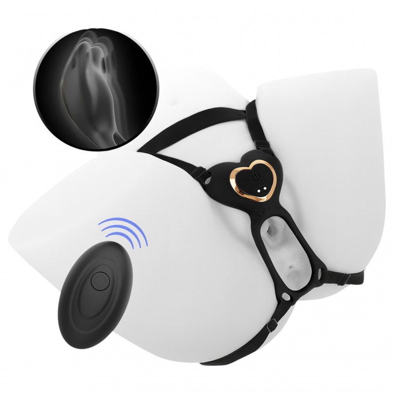 IBIZA - felcsatolható csiklóizgató vibrátor (fekete) 126530 termék bemutató kép