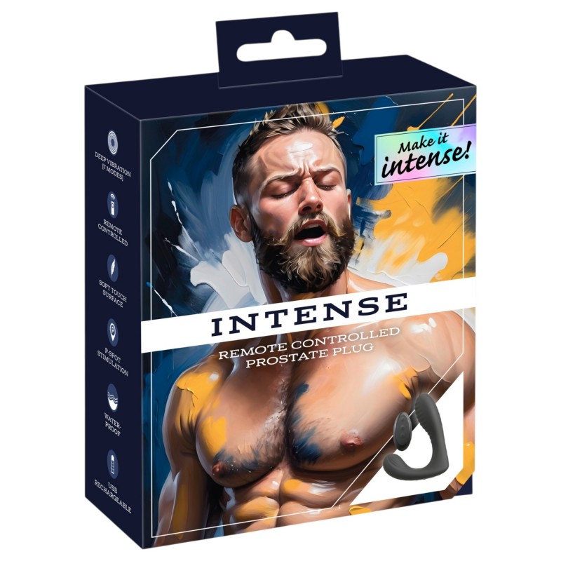 Intense - távirányítós prosztata vibrátor (fekete) 127659 termék bemutató kép