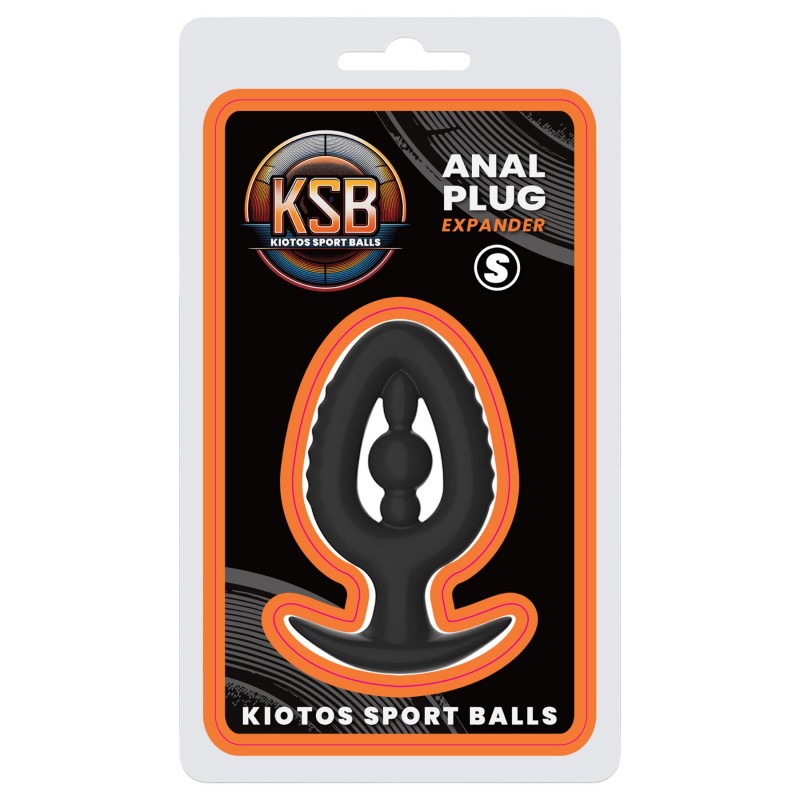 Kiotos - szilikon análplug tágítóval S (fekete) 140079 termék bemutató kép