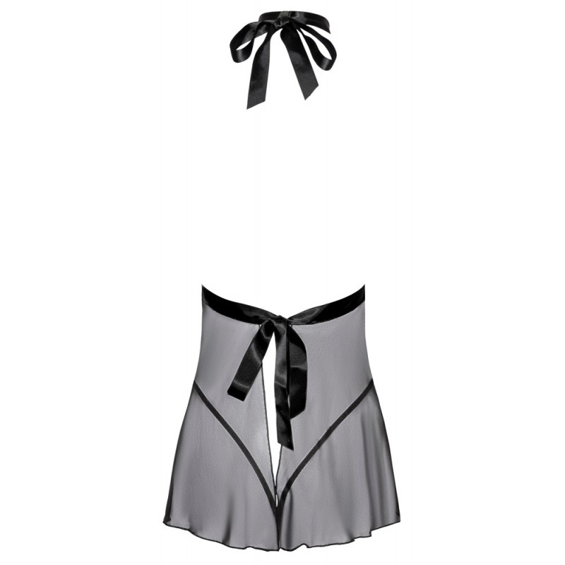 Kissable - nyakpántos, csipke babydoll (fekete) 70525 termék bemutató kép