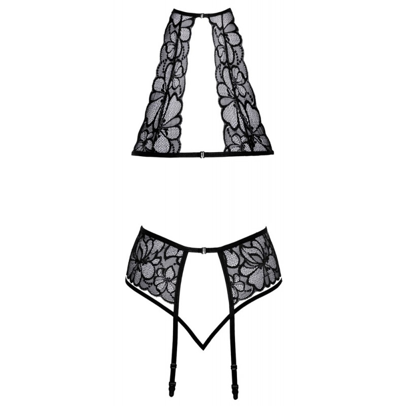 Kissable - nyakpántos, csipke melltartó szett (fekete) 70570 termék bemutató kép