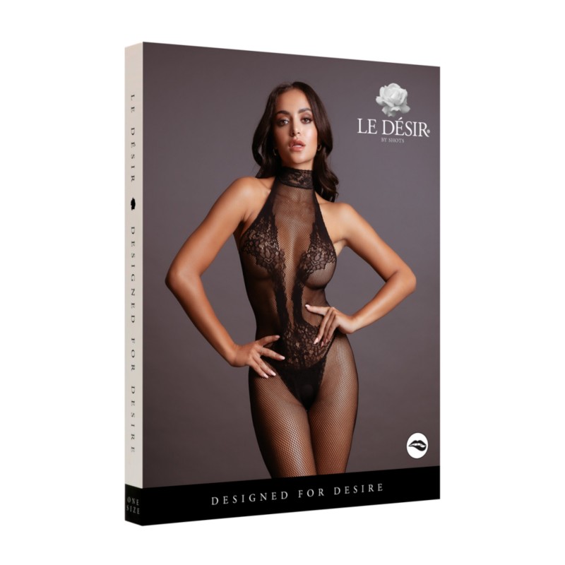 Le Désir - csipkés fekete necc overál (S-XL) 153586 termék bemutató kép