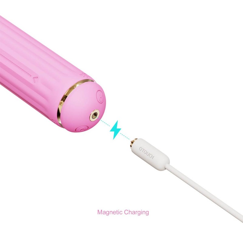 Magic Stick - vibrátor cserélhető csiklókarral (pink) 90240 termék bemutató kép