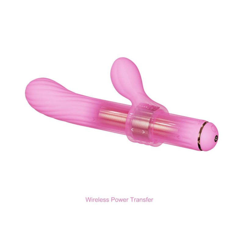 Magic Stick - vibrátor cserélhető csiklókarral (pink) 90241 termék bemutató kép