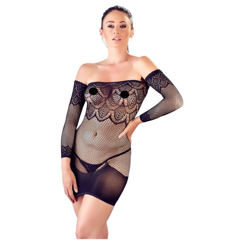 Mandy Mystery - fekete necc csőruha kardísszel és tanga (S-L) 153686 termék bemutató kép