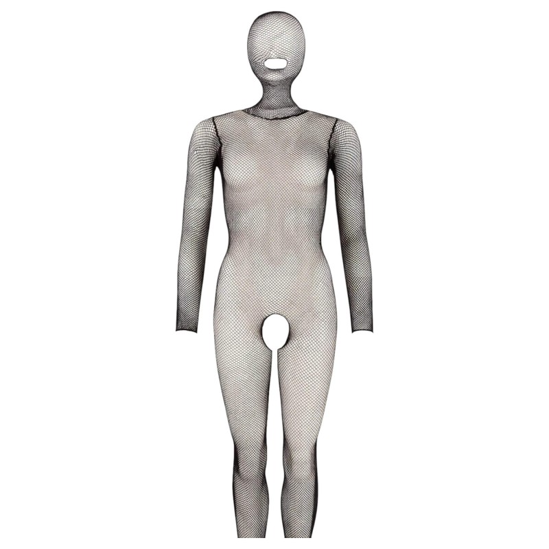 Mandy Mystery - Maszkos egészalakos necc overál - fekete (S-L) 115453 termék bemutató kép