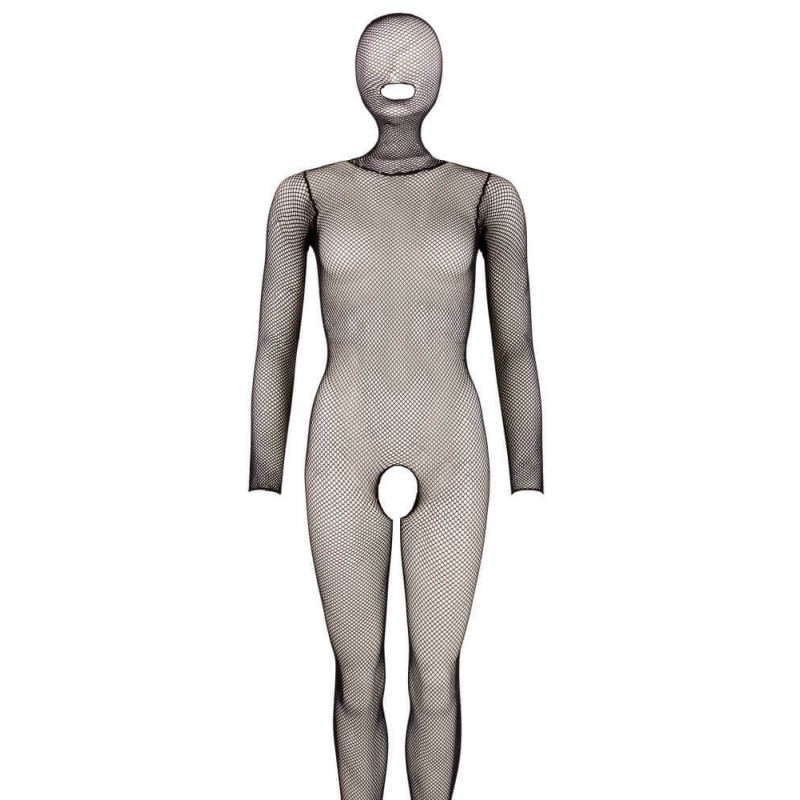 Mandy Mystery - Maszkos egészalakos necc overál - fekete (S-L) 65255 termék bemutató kép