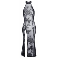 Noir - áttetsző, virágos, hosszú ruha (fekete) 70667 termék bemutató kép