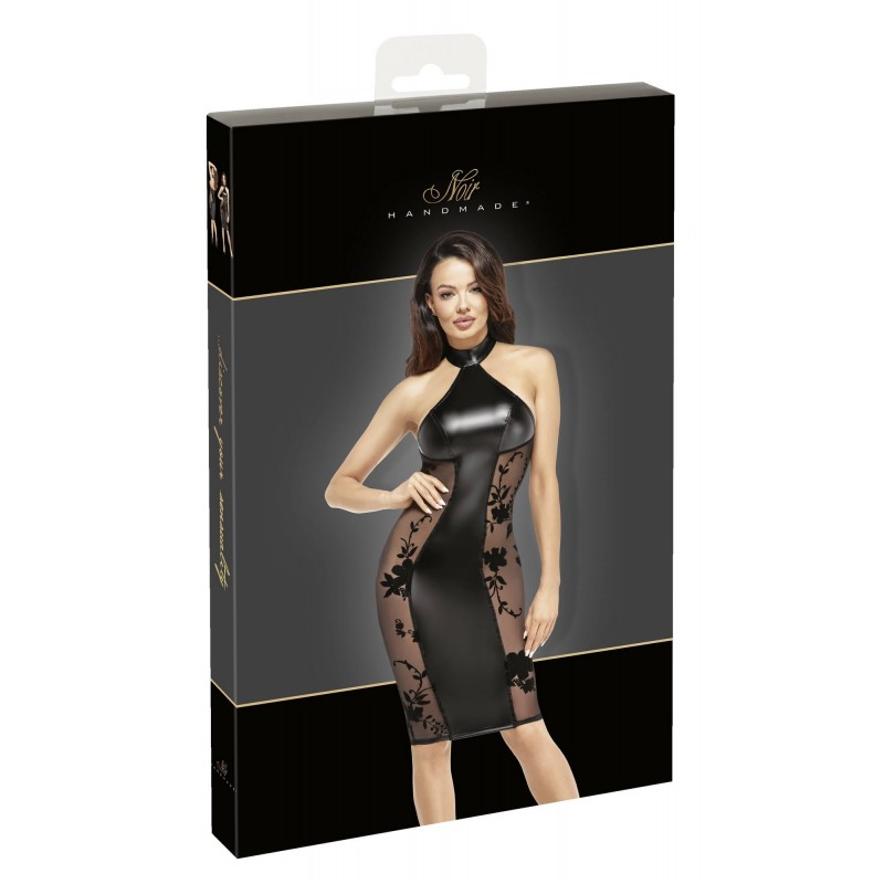 Noir - fényes nyakpántos ruha (fekete) 82931 termék bemutató kép