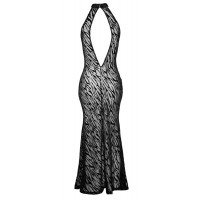 Noir - tigriscsíkos, sliccelt, hosszú ruha (fekete) 70689 termék bemutató kép