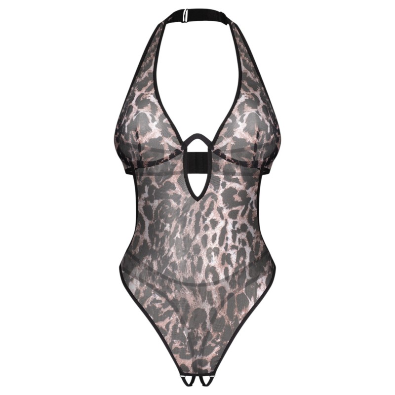 Obsessive Addia - leopárdmintás nyitott body 147855 termék bemutató kép
