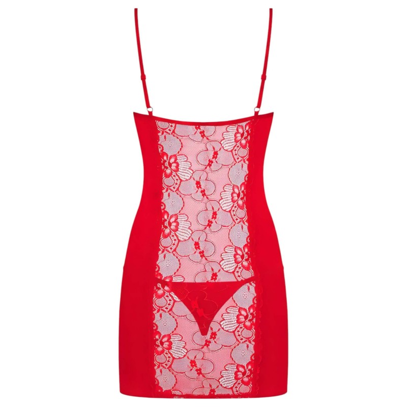 Obsessive Heartina - hálóing és tanga (piros) 111068 termék bemutató kép