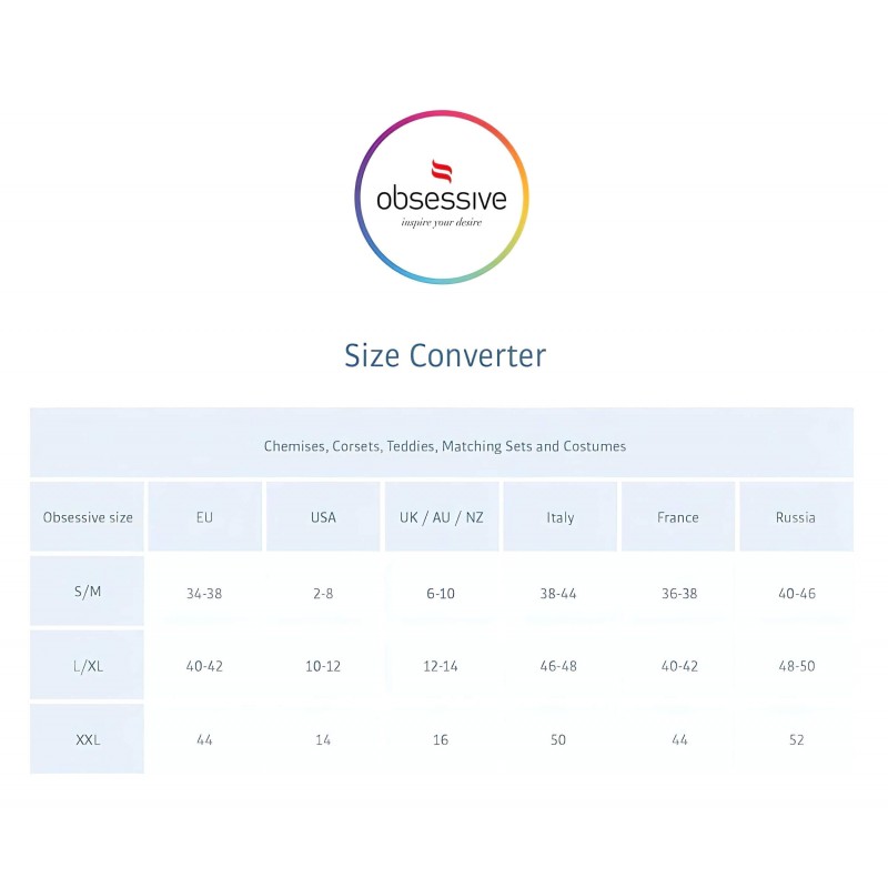 Obsessive Heartina - hálóing és tanga (piros) 108537 termék bemutató kép