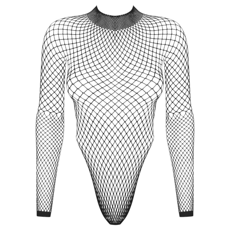 Obsessive - hosszú ujjú necc body (fekete) - (S-L) 149613 termék bemutató kép
