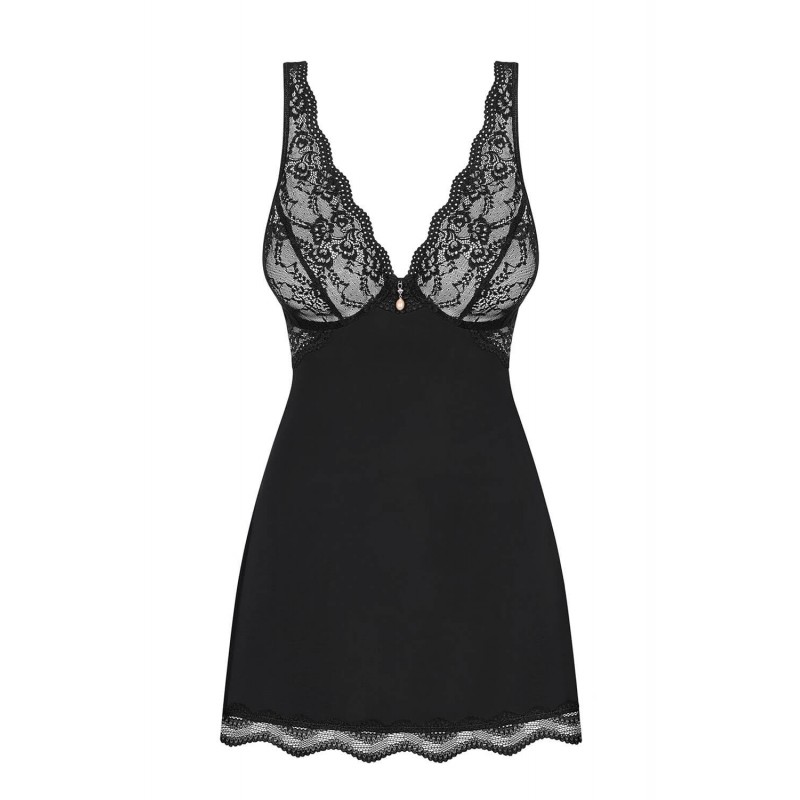 Obsessive Luvae - strasszos babydoll tangával fekete színben 39227 termék bemutató kép