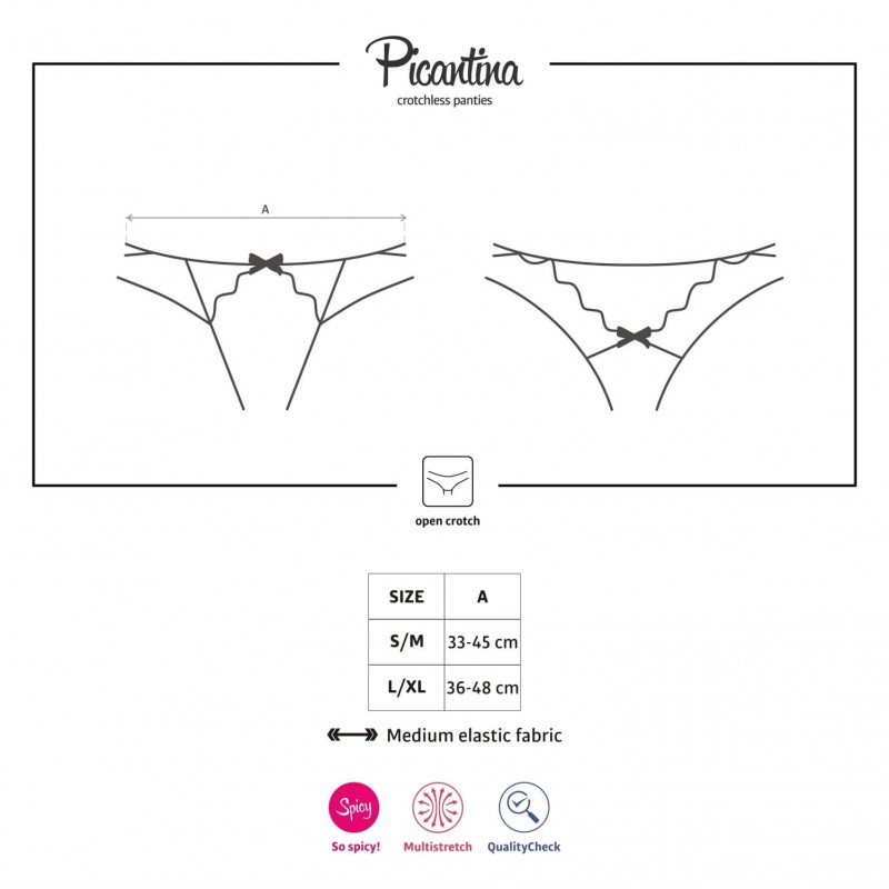Obsessive Picantina - dupla pántos női alsó (fekete) 22050 termék bemutató kép