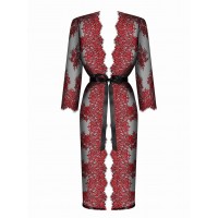 Obsessive Redessia - csipke kimonó (piros-fekete) 53108 termék bemutató kép