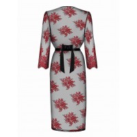 Obsessive Redessia - csipke kimonó (piros-fekete) 53109 termék bemutató kép