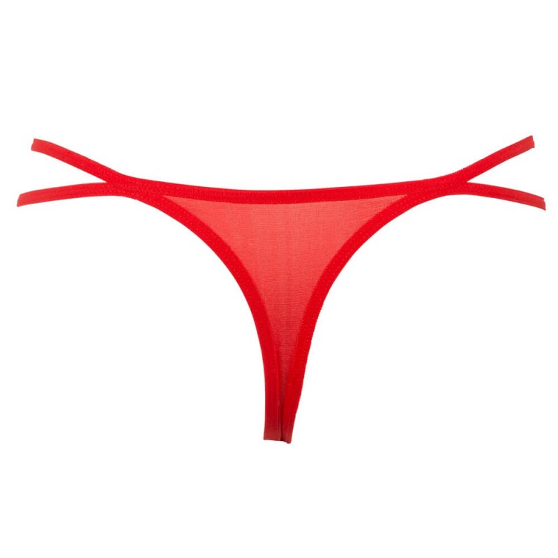 Panty Rose - piros rózsaszálba rejtett tanga (S-L) 71784 termék bemutató kép