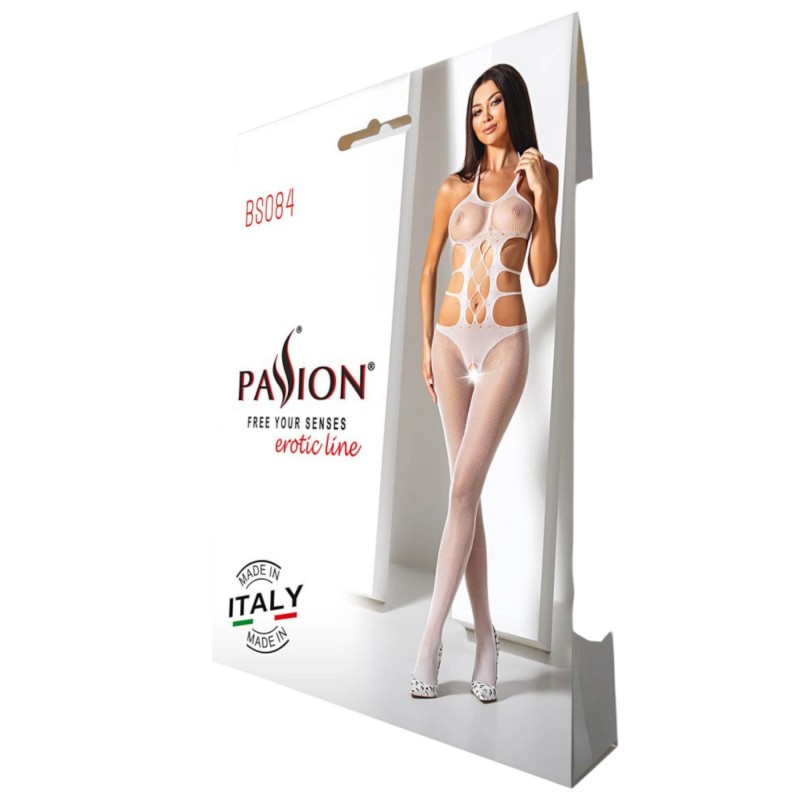 Passion BS084 - fűzős, top-os, fehér overál (S-L) 153648 termék bemutató kép