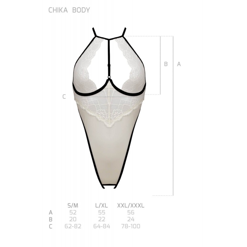 Passion Chika - nyitott body (krém) 90650 termék bemutató kép