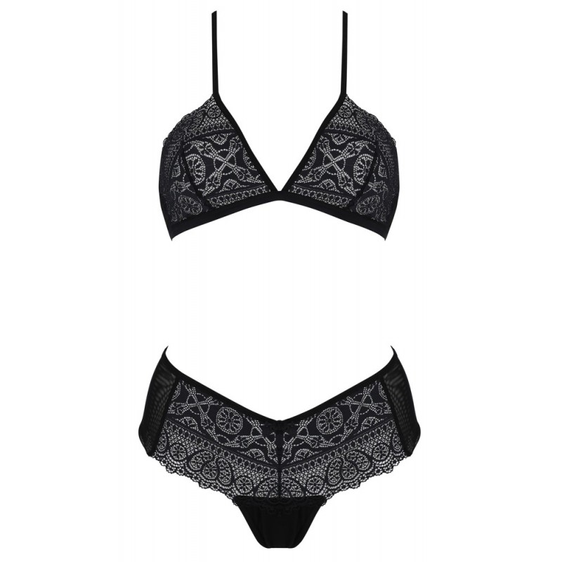 Passion Eco Kerria - csipke bikini szett (fekete) 54577 termék bemutató kép