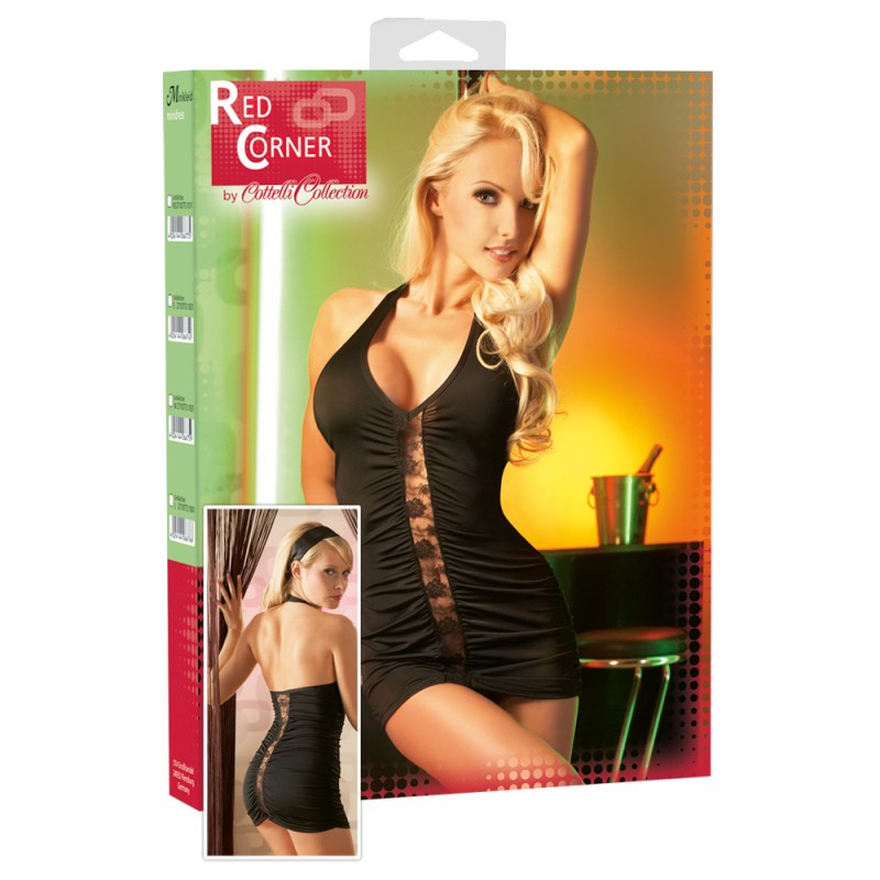 Rafinált miniruha, csipkebetéttel - Red Corner 79385 termék bemutató kép