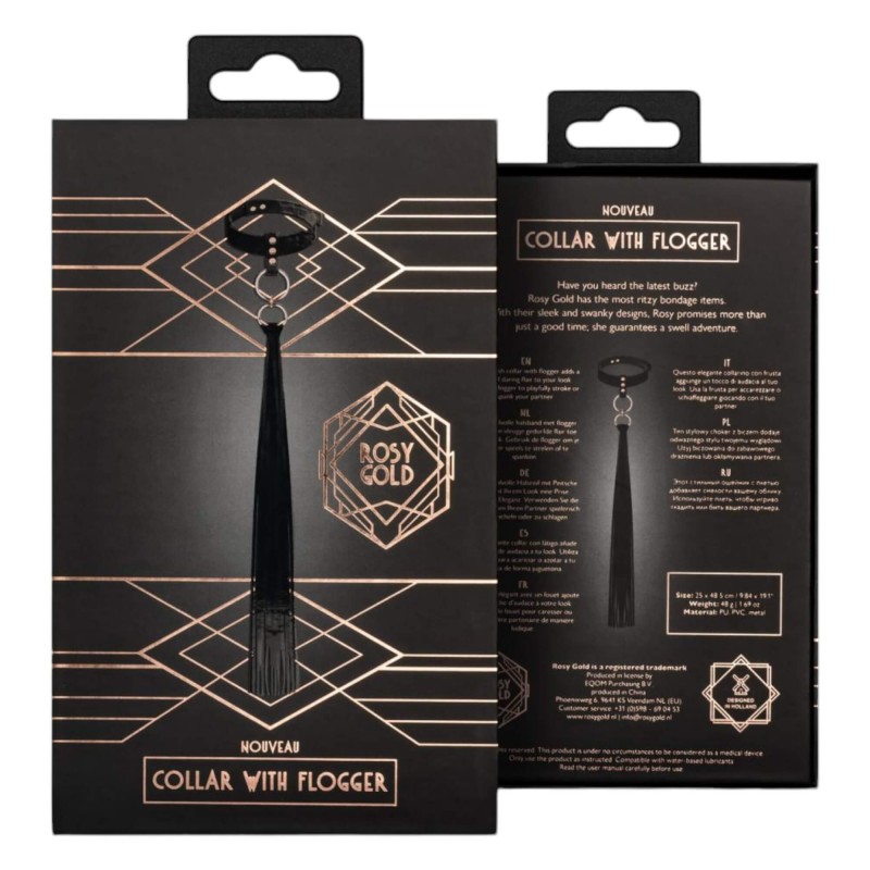 Rosy Gold - nyakörv és paskoló (fekete) 96863 termék bemutató kép