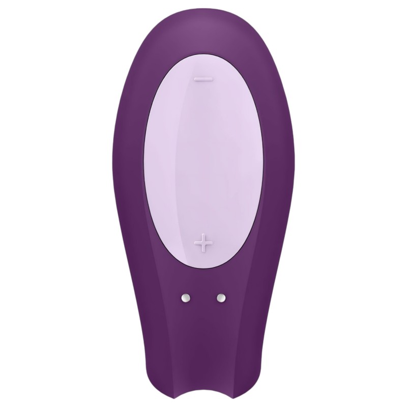 Satisfyer Double Joy - okos, vízálló párvibrátor (lila) 102224 termék bemutató kép