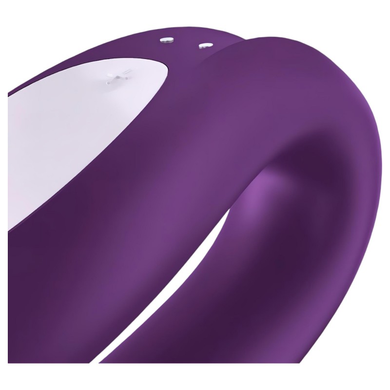 Satisfyer Double Joy - okos, vízálló párvibrátor (lila) 102229 termék bemutató kép