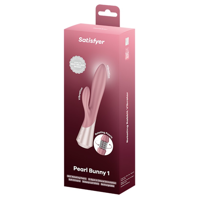 Satisfyer - Pearl Bunny 1 forgógyöngyös nyuszivibrátor (pink) 145243 termék bemutató kép