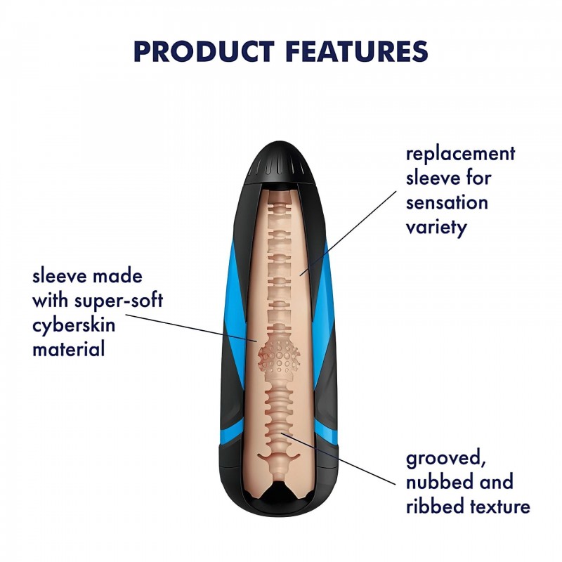 Satisfyer Sleeve Tri Delights - maszturbátor betét férfiaknak 156167 termék bemutató kép