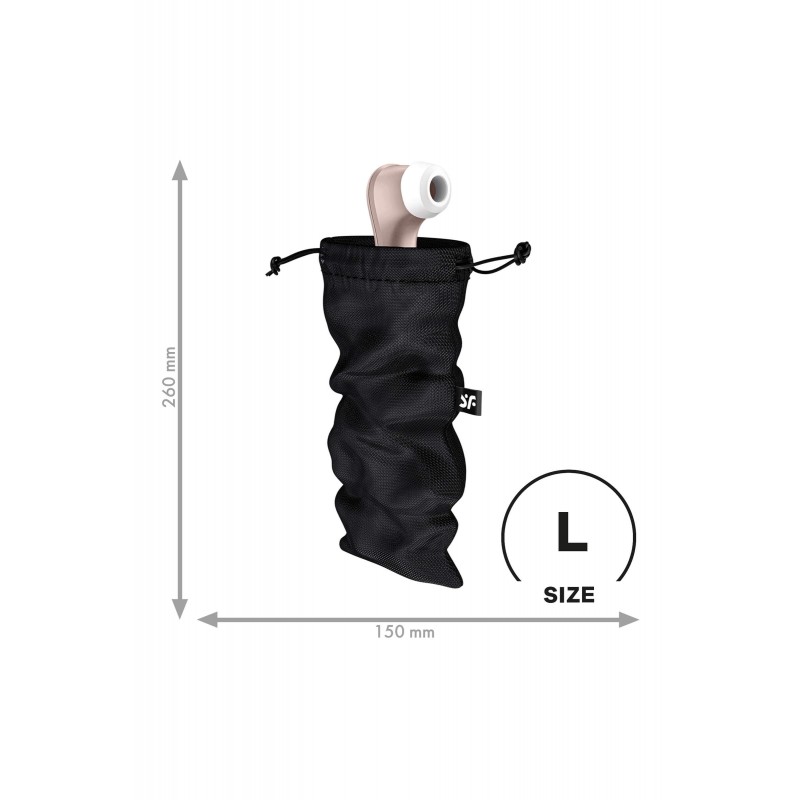 Satisfyer Treasure Bag L - diszkrét tároló táska - közepes (fekete) 86683 termék bemutató kép
