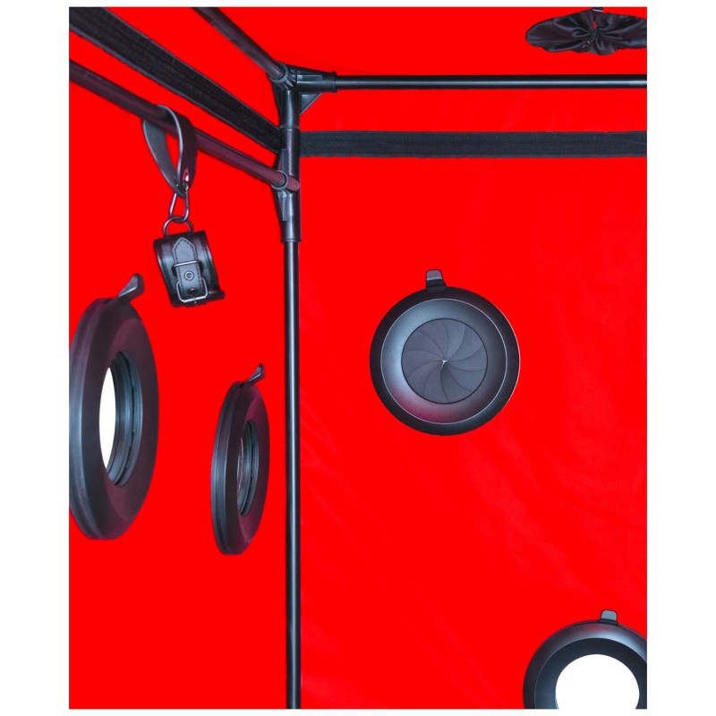 Secretdome - BDSM szex kabin nyílásokkal (fekete) 119834 termék bemutató kép