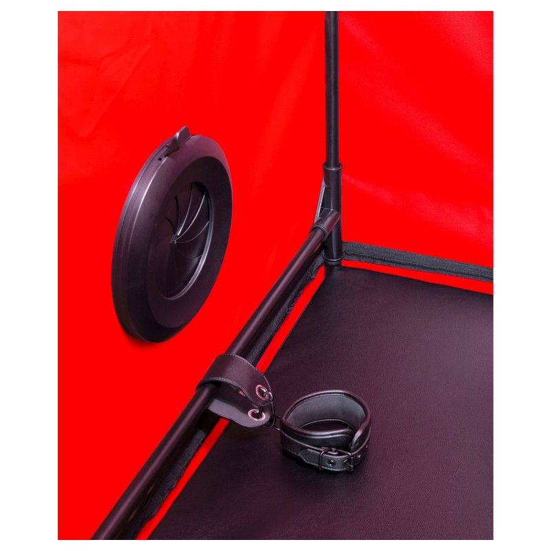 Secretdome - BDSM szex kabin nyílásokkal (fekete) 119837 termék bemutató kép