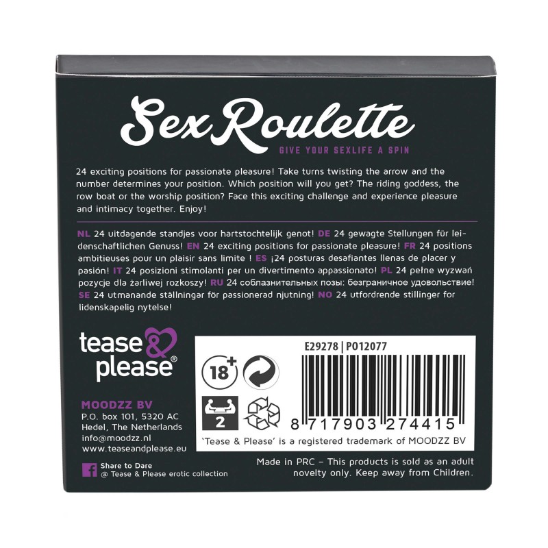 Sex Roulette Kama Sutra - szex társasjáték (10 nyelven) 30759 termék bemutató kép