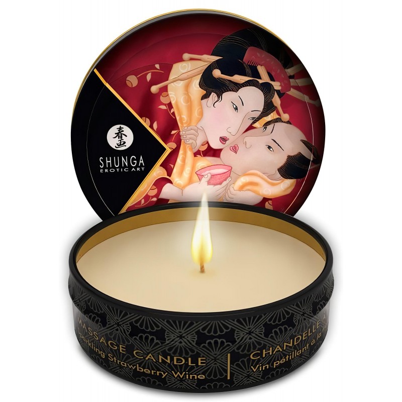 Shunga - eper illatú masszázsgyertya (30 ml) 169623 termék bemutató kép