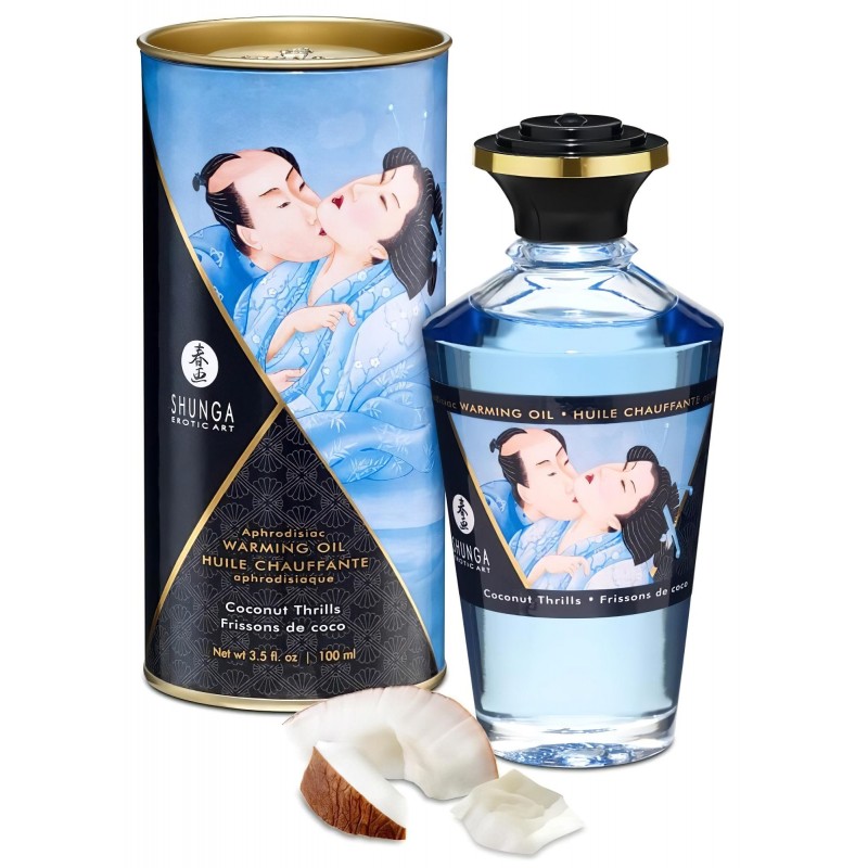 Shunga - melegítő masszázsolaj - kókusz (100 ml) 131013 termék bemutató kép