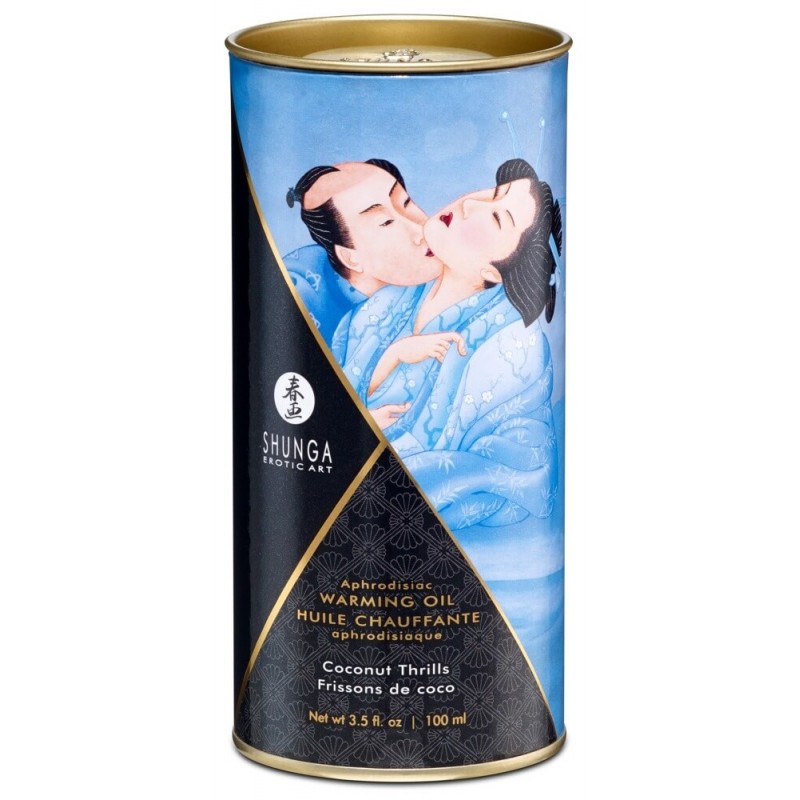 Shunga - melegítő masszázsolaj - kókusz (100 ml) 87856 termék bemutató kép