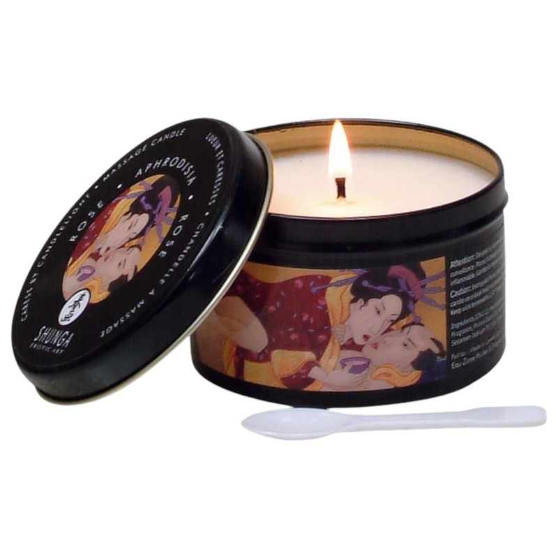 Shunga testgyertya - vágyfokozó - rózsa (170 ml) 131138 termék bemutató kép