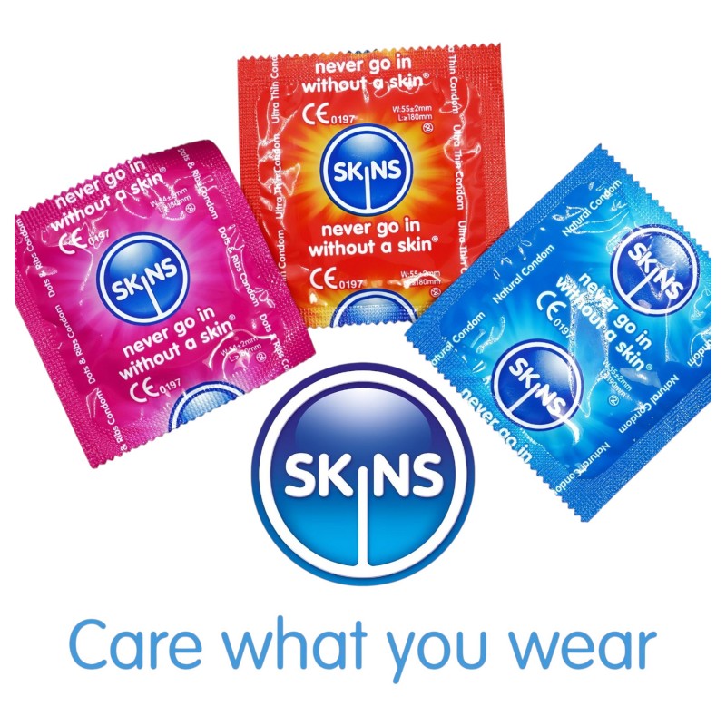 Skins - vegyes óvszer - pontozott, natural, extra vékony (4 db) 148066 termék bemutató kép