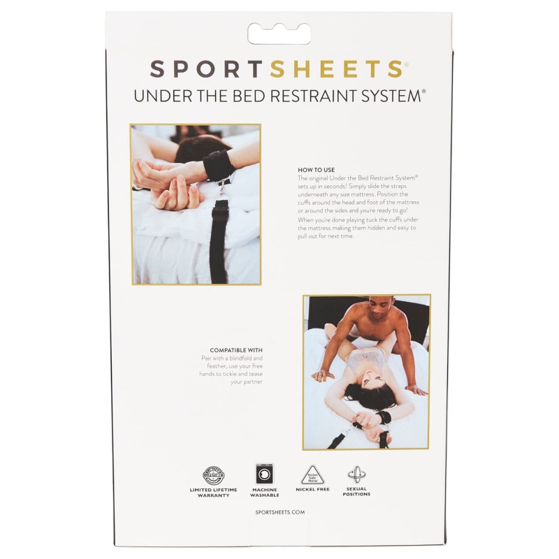 Sportsheets - ágyhoz kötöző szett (fekete) 148786 termék bemutató kép
