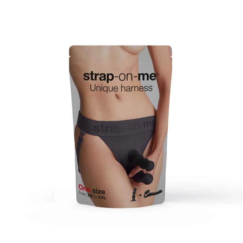 Strap-on-me - szürke alsó felcsatolható dildóhoz, strap on hám (XS-XXL) 86968 termék bemutató kép