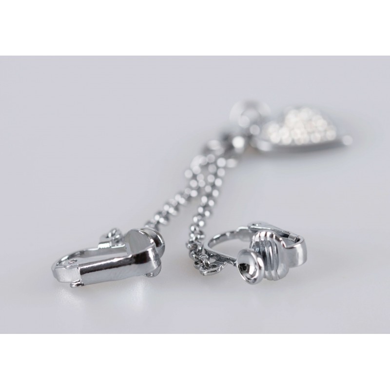 Strasszos szíves intim ékszer (ezüst) 17501 termék bemutató kép