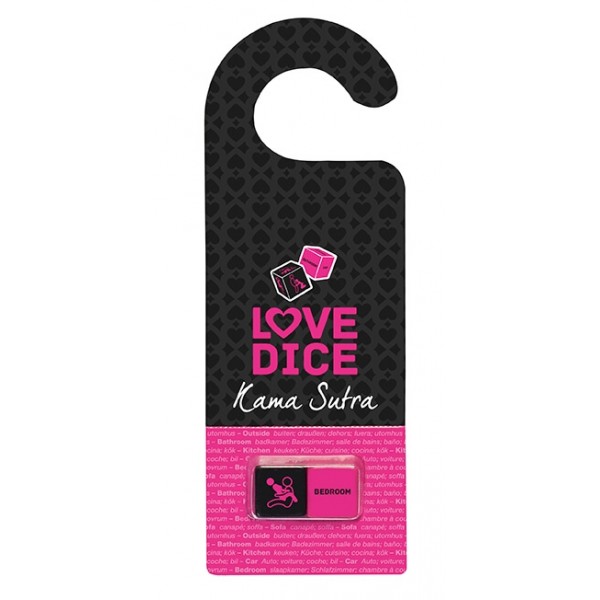Szex dobókocka ajtóakasztóval szett (fekete-pink)