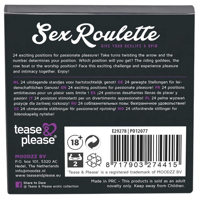 Sex Roulette Kama Sutra - szex társasjáték (10 nyelven) 136005 termék bemutató kép